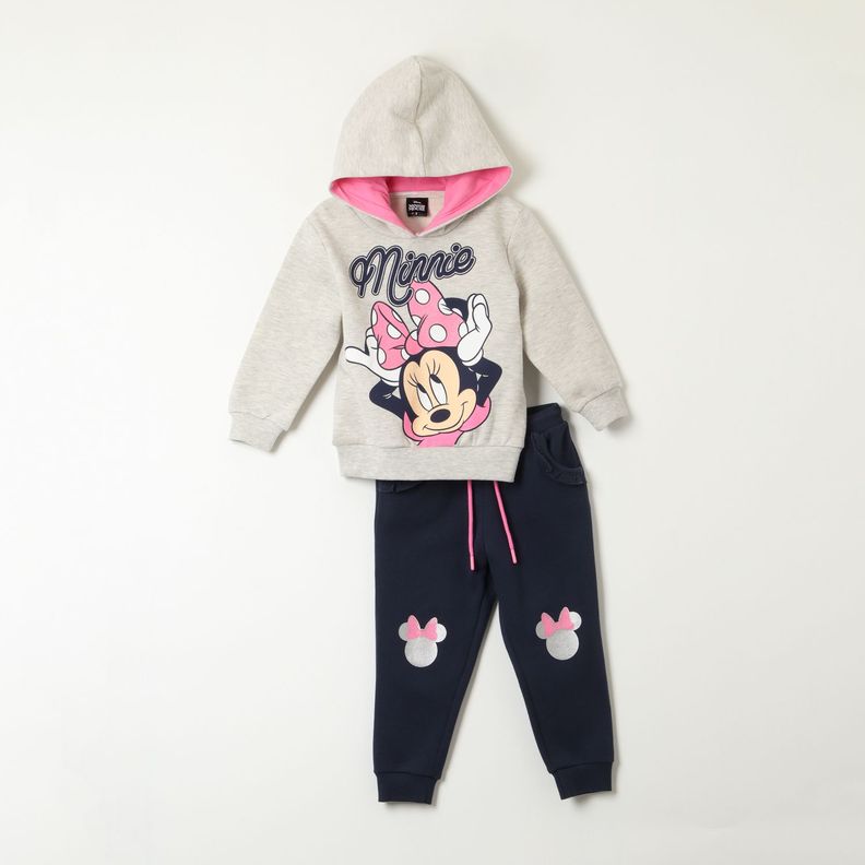 Buzo Niña Minnie Touch Gris Disney-1