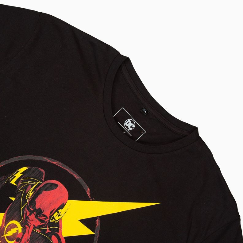 Polera Hombre The Flash Rayo Negro Dc Comics-1
