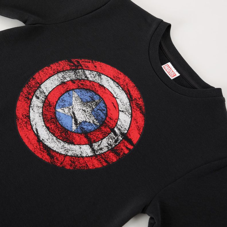 Poleron Niño Avengers Escudo Negro Marvel-1