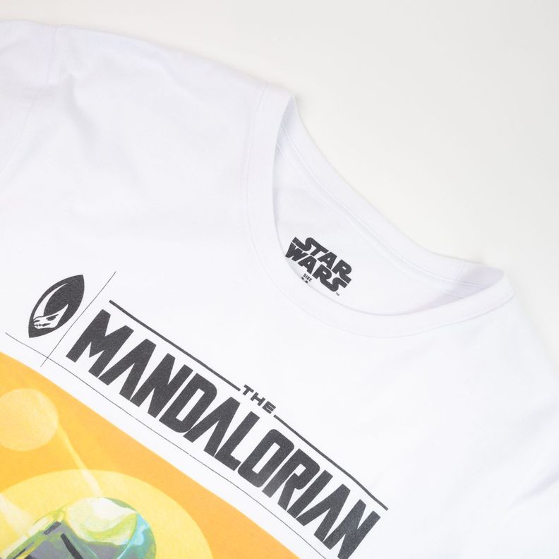 Polera Hombre Mandalorian Picture Blanco Star Wars-2