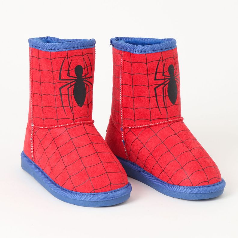 Bota Chiporro Niño Spiderman Peludo Rojo Marvel-0