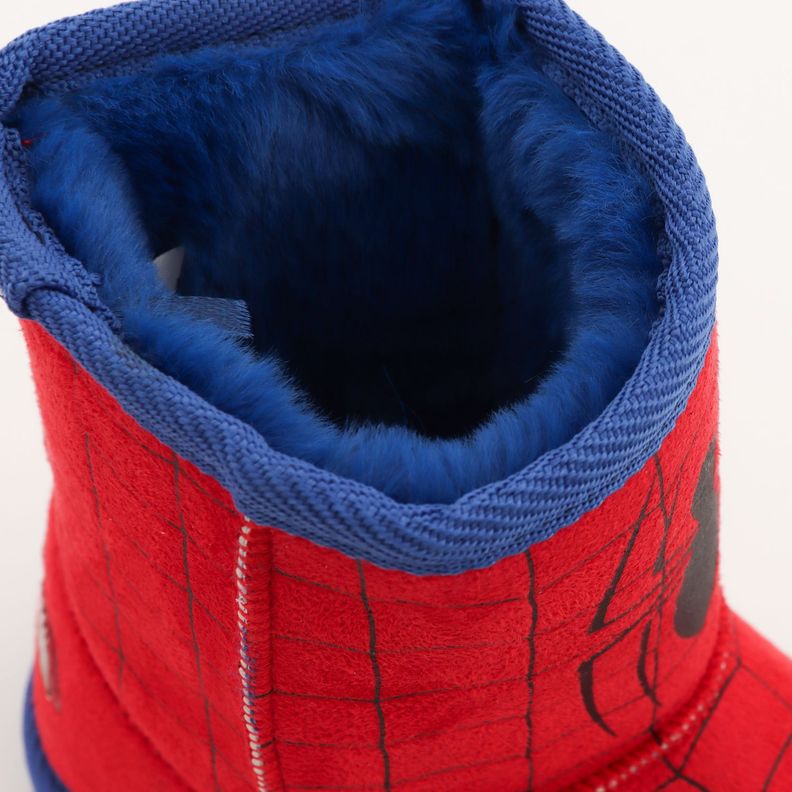 Bota Chiporro Niño Spiderman Peludo Rojo Marvel-3