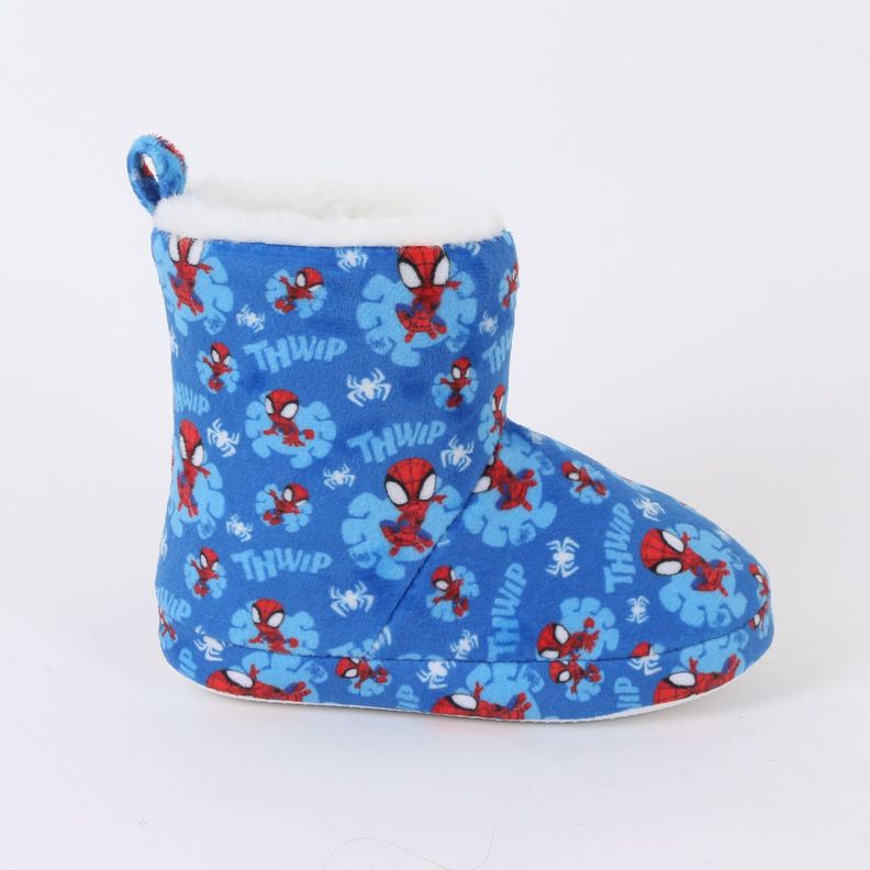 Pantufla Bota Nino Invernal Full Print Spidey Azul Marvel Celeste 23