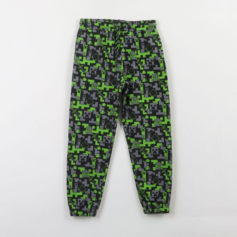 Pantalon de Buzo Nino Full Print Negro Minecraft 6