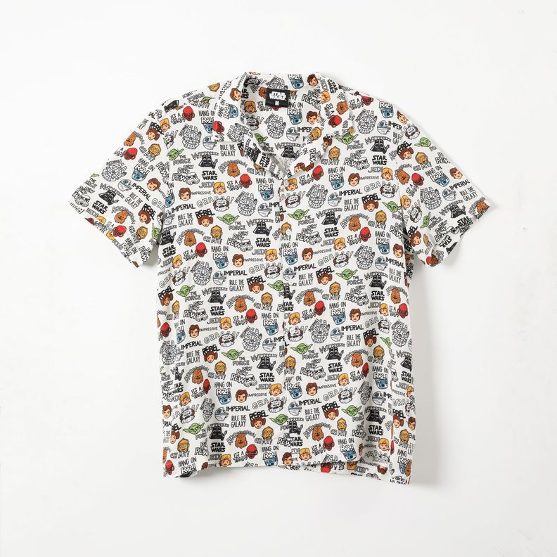 Guayabera Hombre Full Print Blanco Star Wars-0