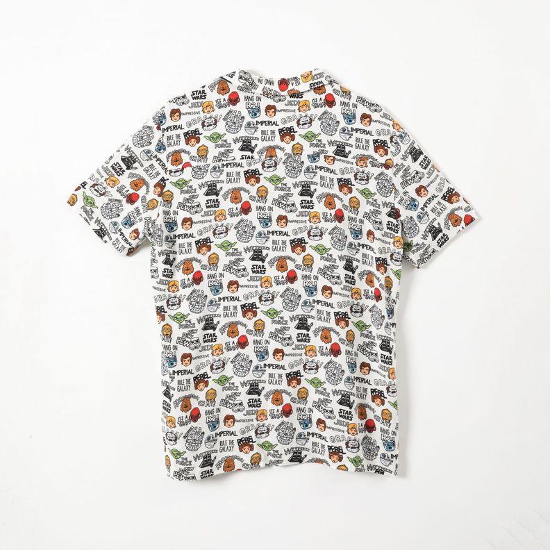 Guayabera Hombre Full Print Blanco Star Wars-1