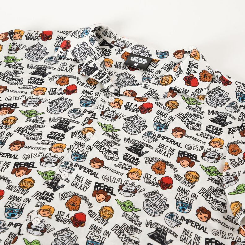Guayabera Hombre Full Print Blanco Star Wars-2