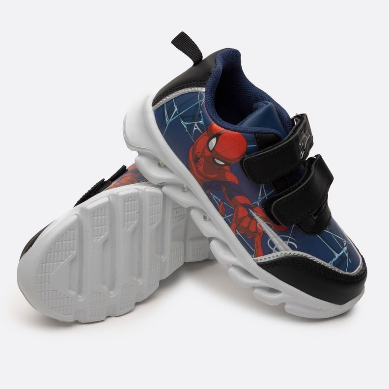 Zapatilla Con Luces Niño Accion Spiderman Azul Marvel-2