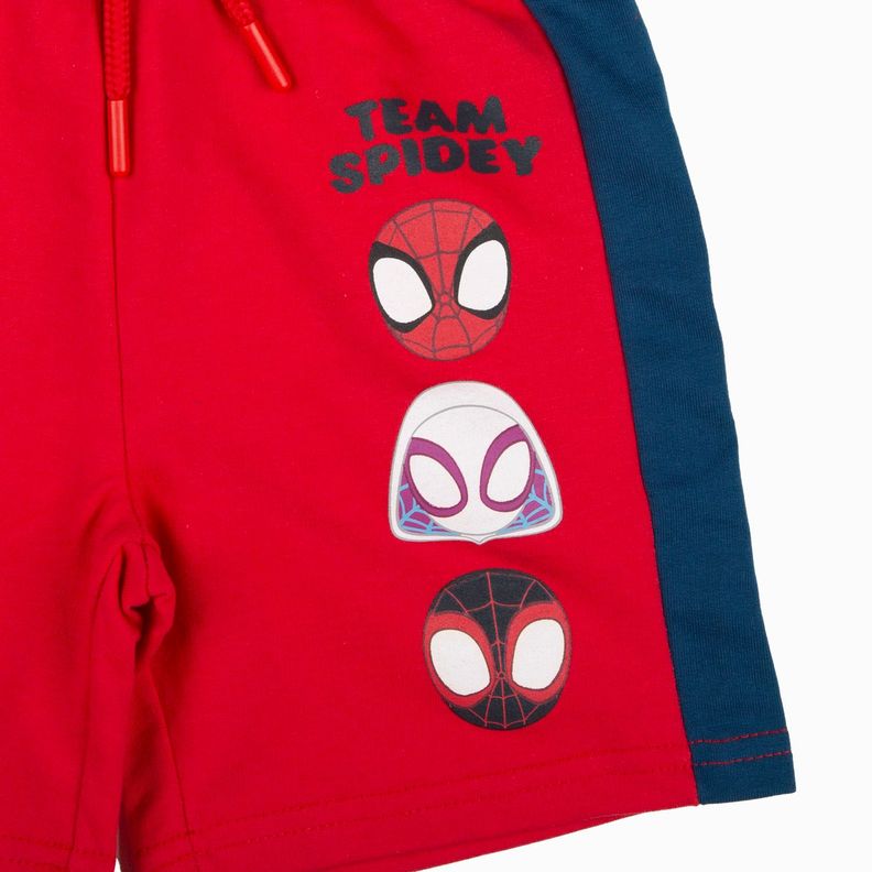 Short Niño Spidey Caras Comics Rojo Marvel-4