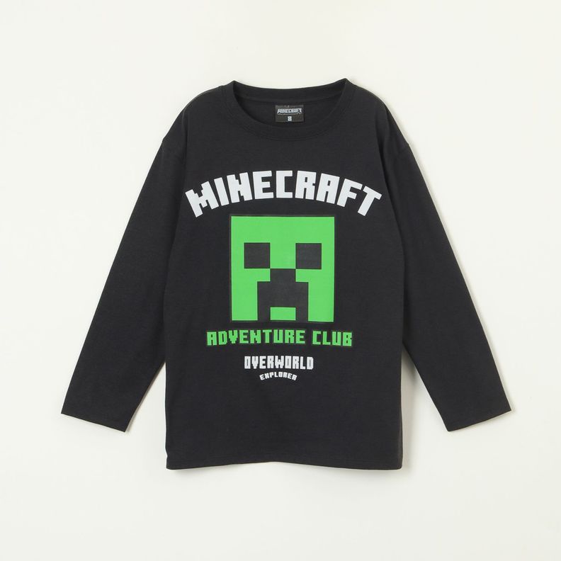 Polera Manga Larga Niño Adventure Club Negro Minecraft-0