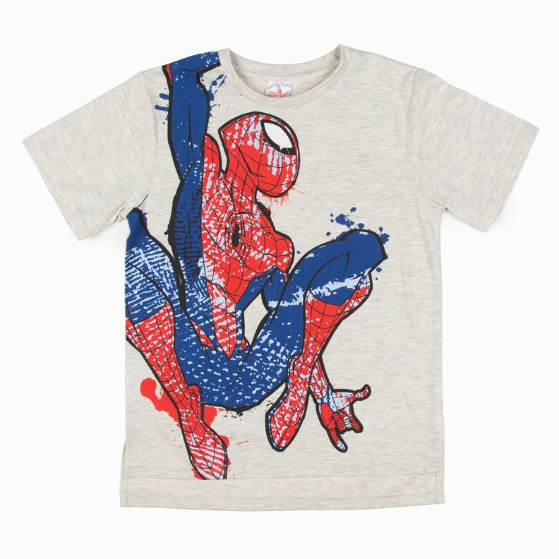 Polera Niño Pose Spiderman Gris Marvel-3