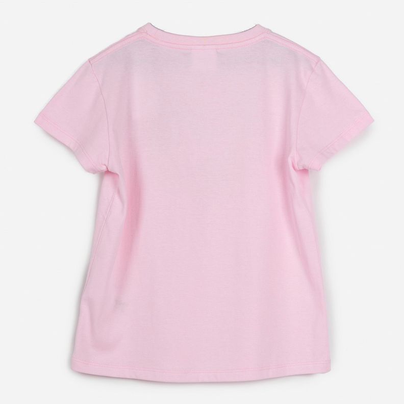 Polera Manga Corta Niña Corazon Rosado Barbie-1
