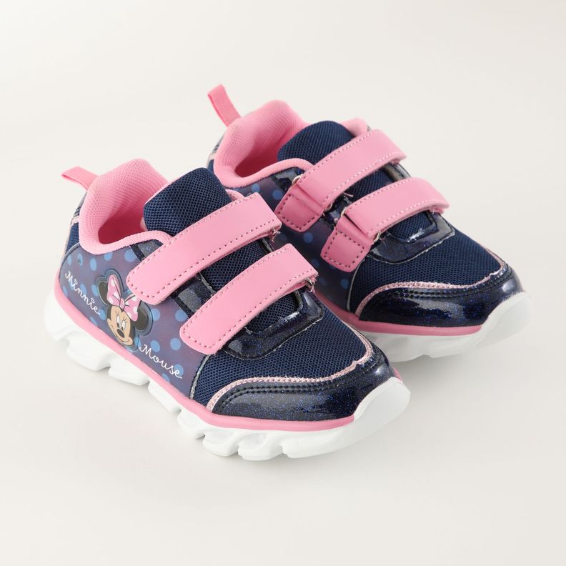 Zapatilla Con Luces Niña Puntos Minnie Azul Disney-1