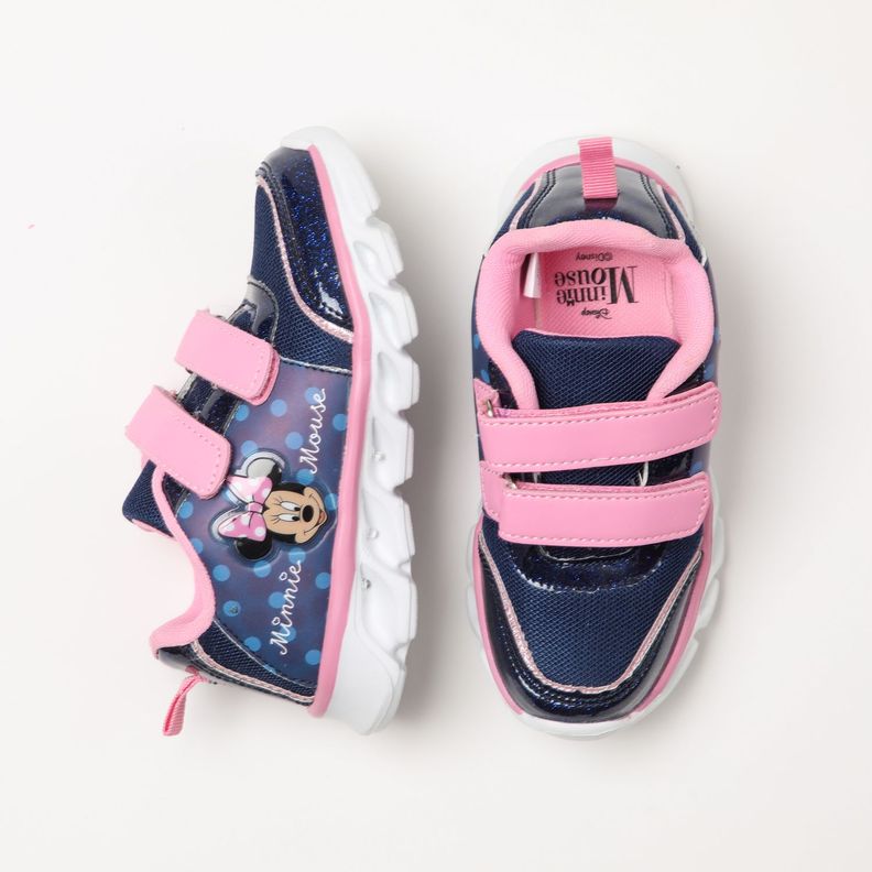 Zapatilla Con Luces Niña Puntos Minnie Azul Disney-3