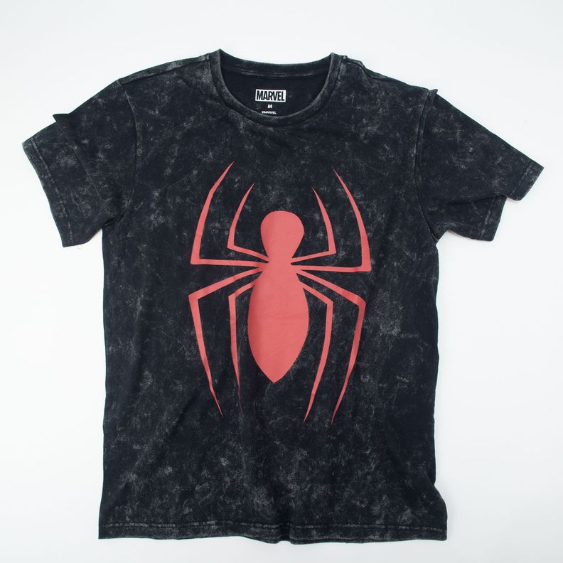 Polera Hombre Spiderman New Style Gris Oscuro Marvel-0
