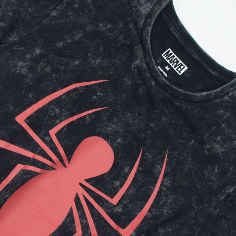 Polera Hombre Spiderman New Style Gris Oscuro Marvel-2