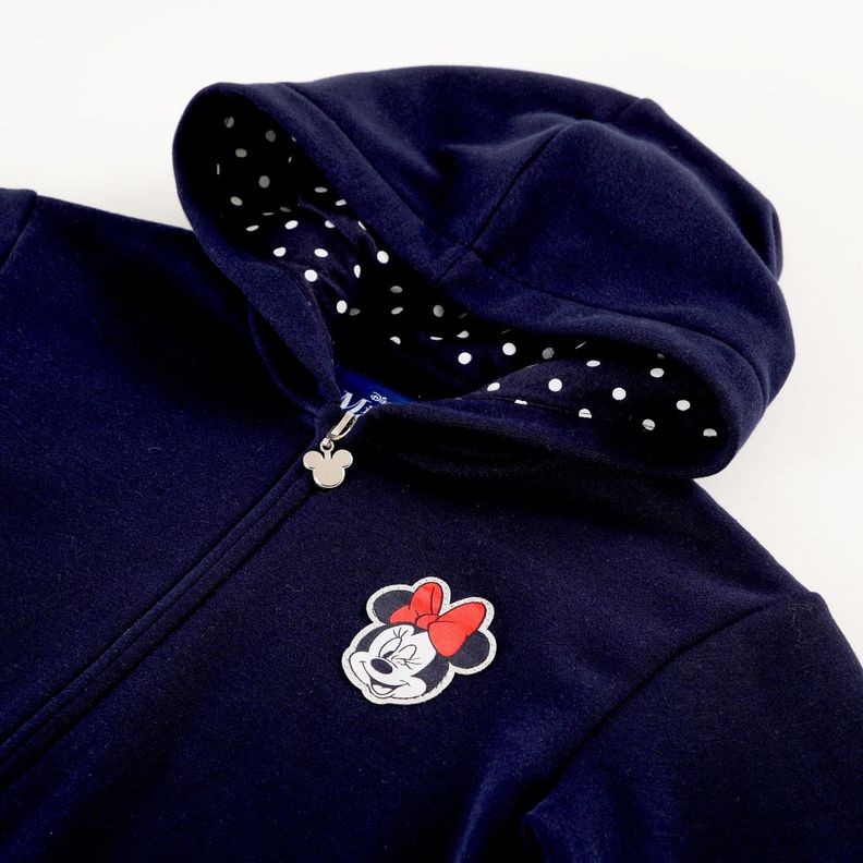 Poleron Escolar Niña Minnie Logo Azul Disney-1