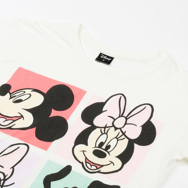 Pijama Corto Mujer Cuadros Minnie Beige Disney-2
