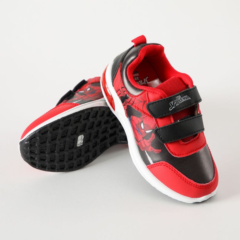 Zapatilla Con Luces Niño Accion Spiderman Rojo Marvel-2