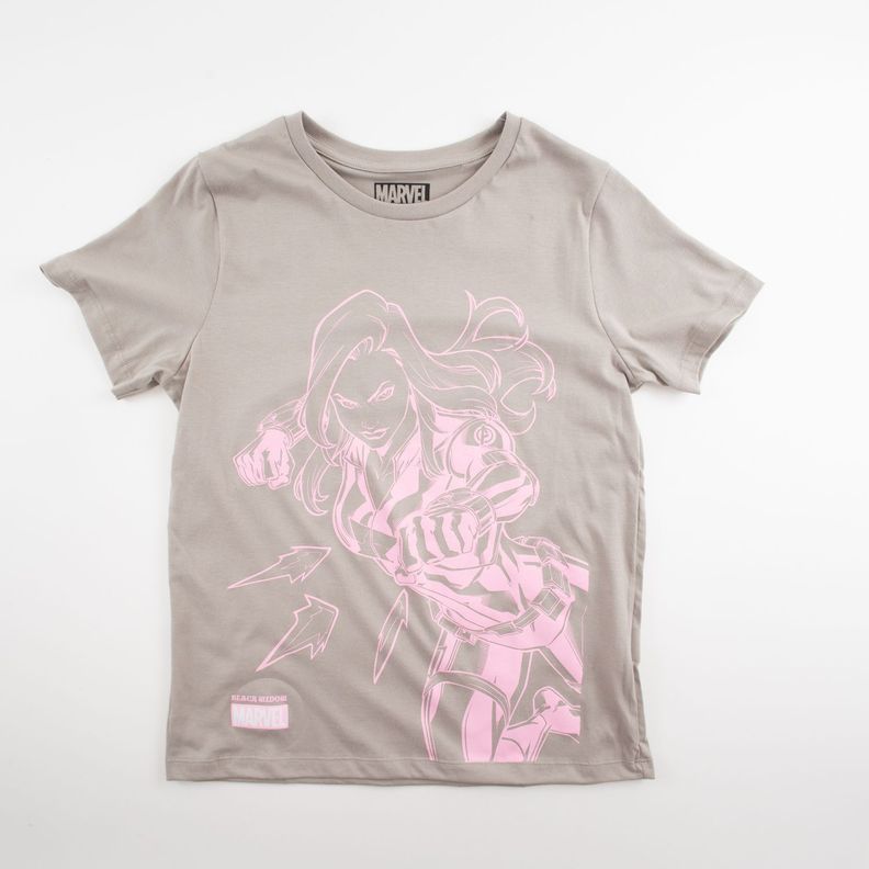 Polera Mujer Strong Gris Marvel-2