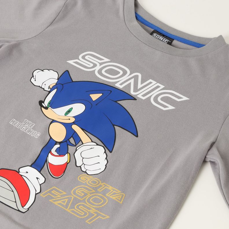 Polera Manga Larga Niño Force Gris Sonic-1
