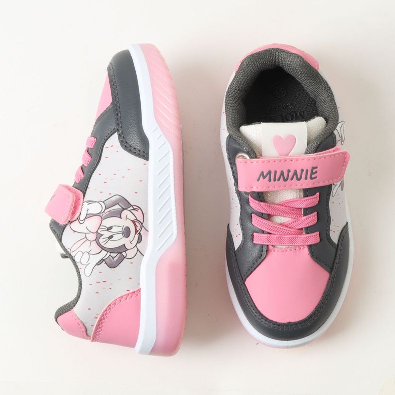 Zapatilla Con Luces Niña Minnie Candied Rosado Disney-2