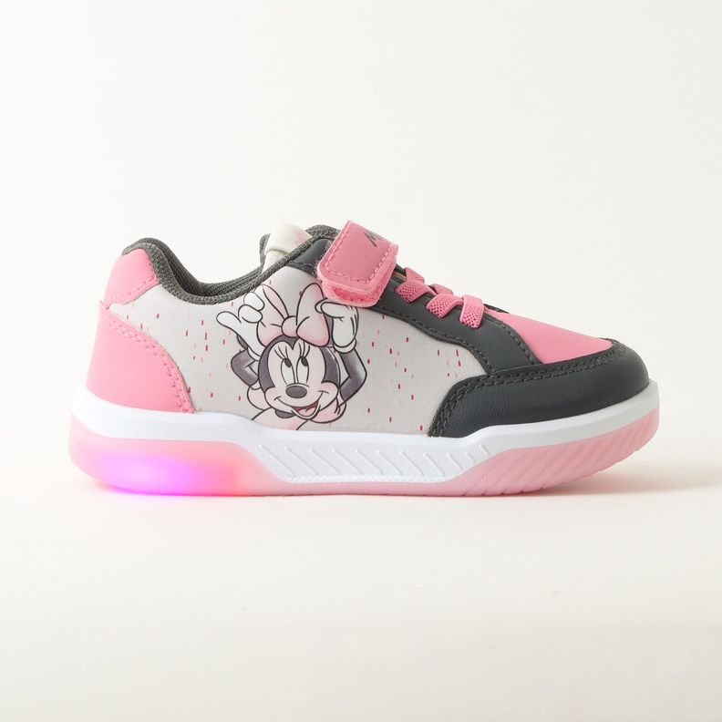Zapatilla Con Luces Niña Minnie Candied Rosado Disney-0