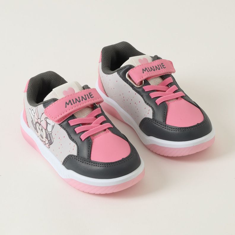 Zapatilla Con Luces Niña Minnie Candied Rosado Disney-1