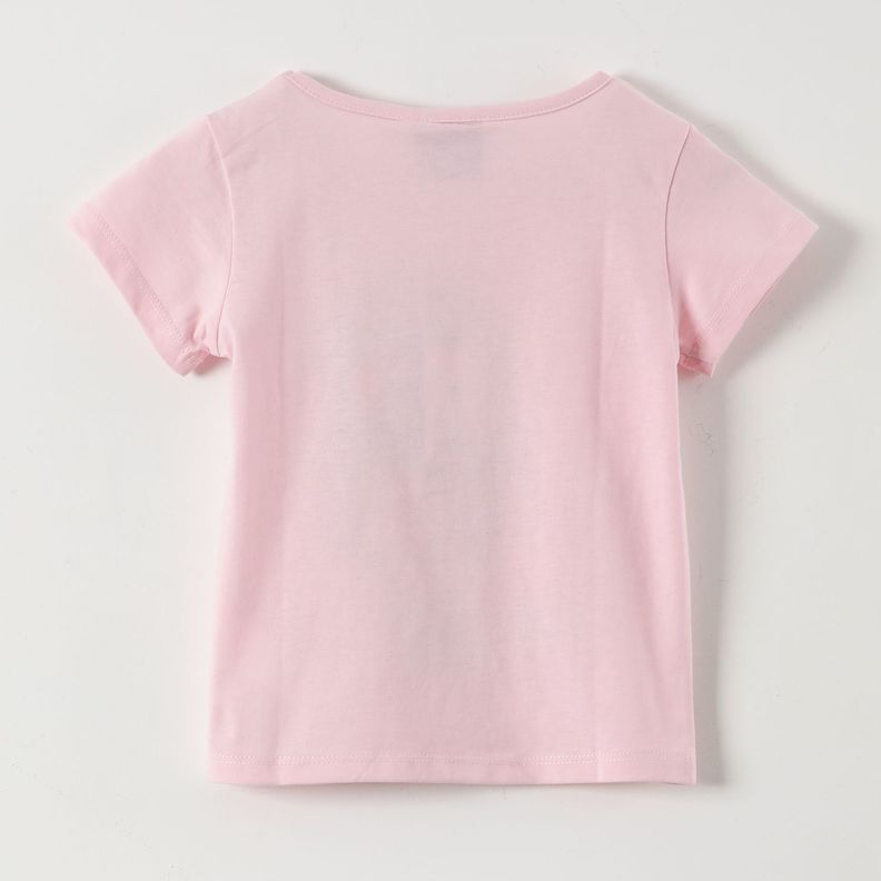 Polera Manga Corta Niña Gato Rosado Gabby Doll House-2