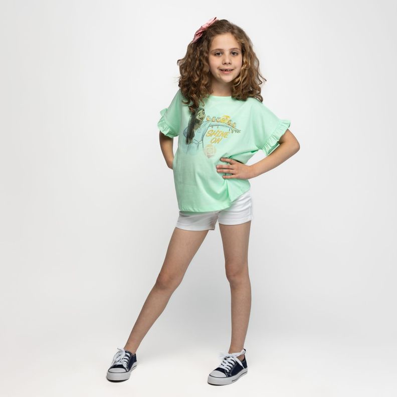 Polera Niña Shine On Wish Verde Disney-0