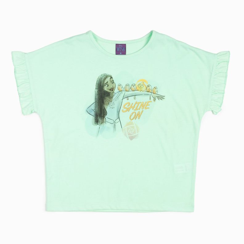 Polera Niña Shine On Wish Verde Disney-3
