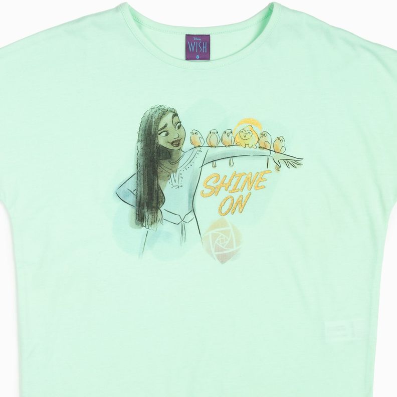 Polera Niña Shine On Wish Verde Disney-5