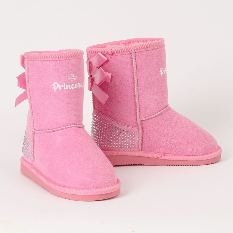 Bota Chiporro Niña Princesas Cintas Rosado Disney-0