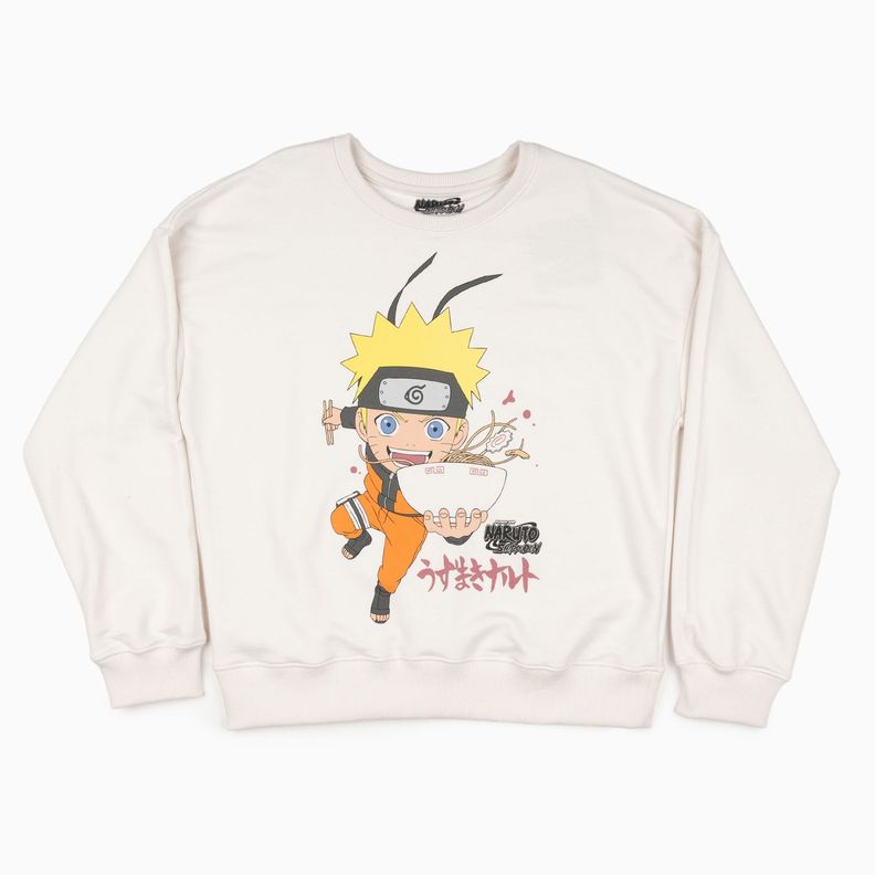 Poleron Niña Naruto Fideos Blanco Naruto-3