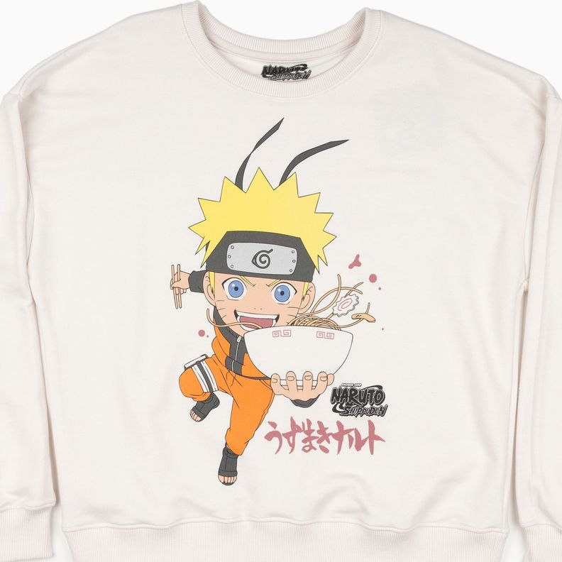 Poleron Niña Naruto Fideos Blanco Naruto-5