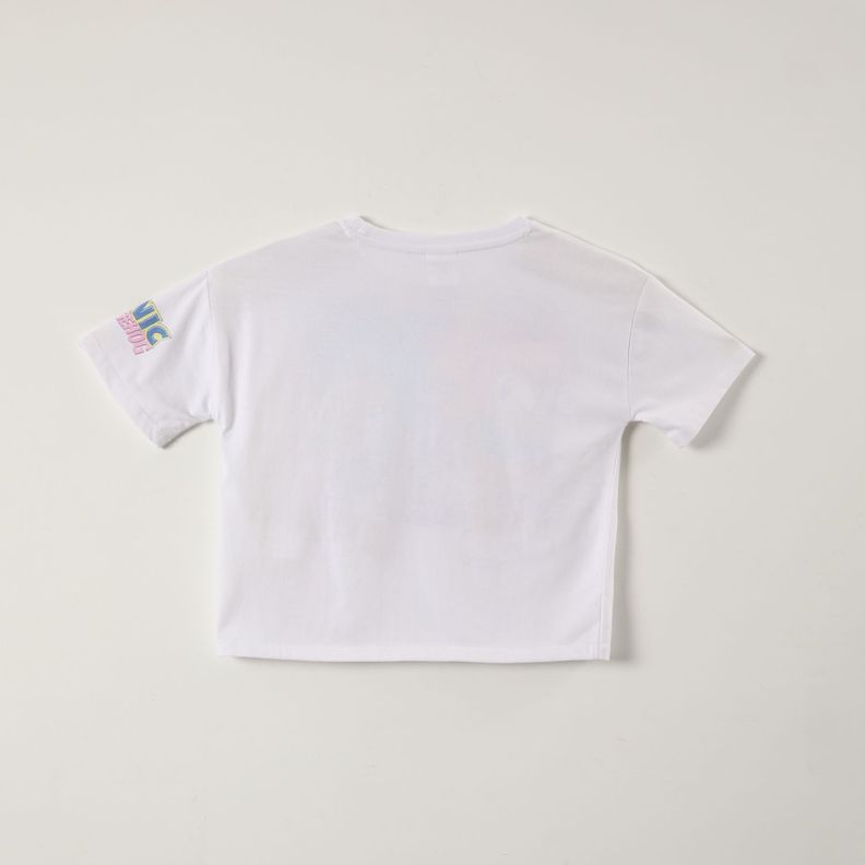 Polera Manga Corta Niña Amy y Sonic Blanco Sonic-4