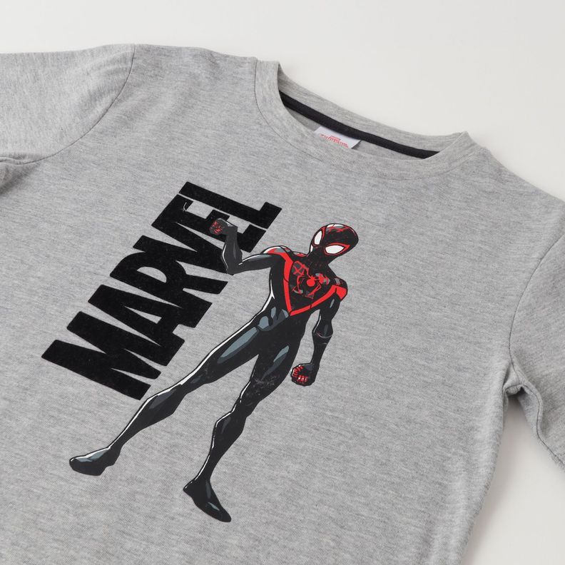 Polera Manga Larga Niño Spiderman Flex Gris Marvel-1