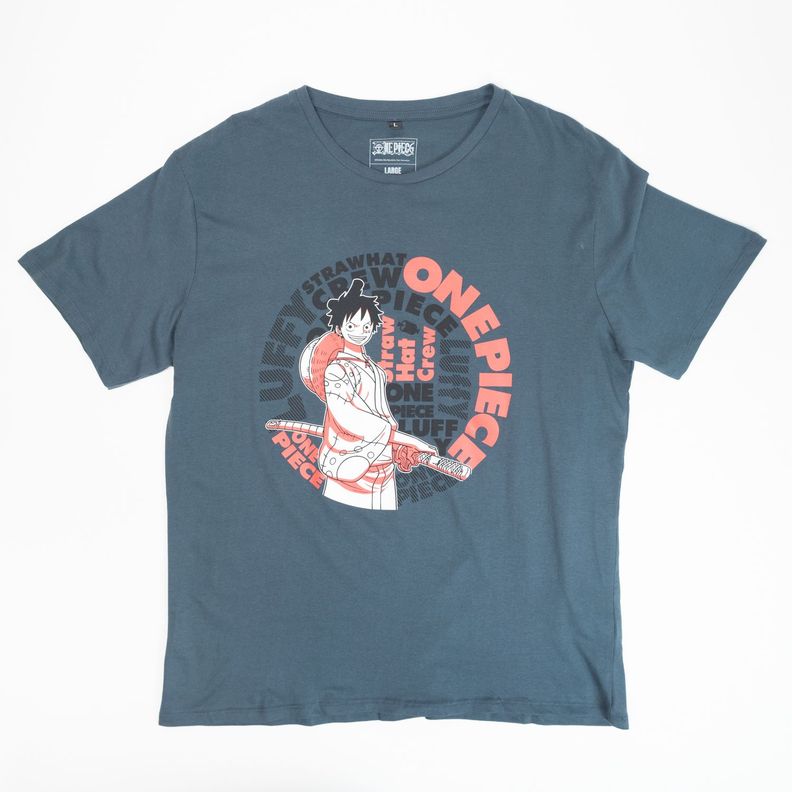 Polera Hombre One Piece Logo Azul Marino-0