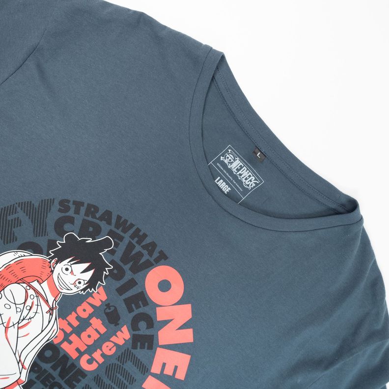 Polera Hombre One Piece Logo Azul Marino-1