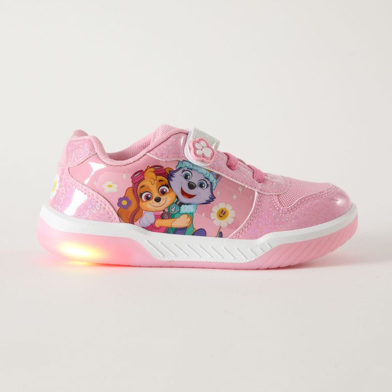 Zapatilla Con Luces Niña Flores Rosado Paw Patrol-0