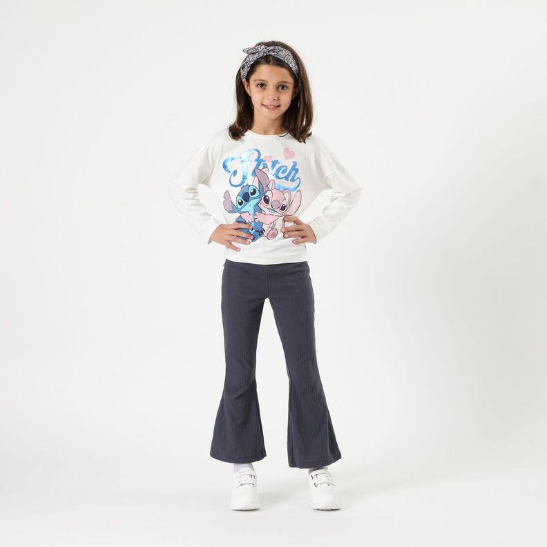 Conjunto Niña Lilo & Stitch Love Blanco Disney-0