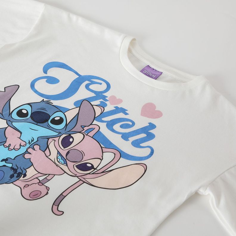 Conjunto Niña Lilo & Stitch Love Blanco Disney-4
