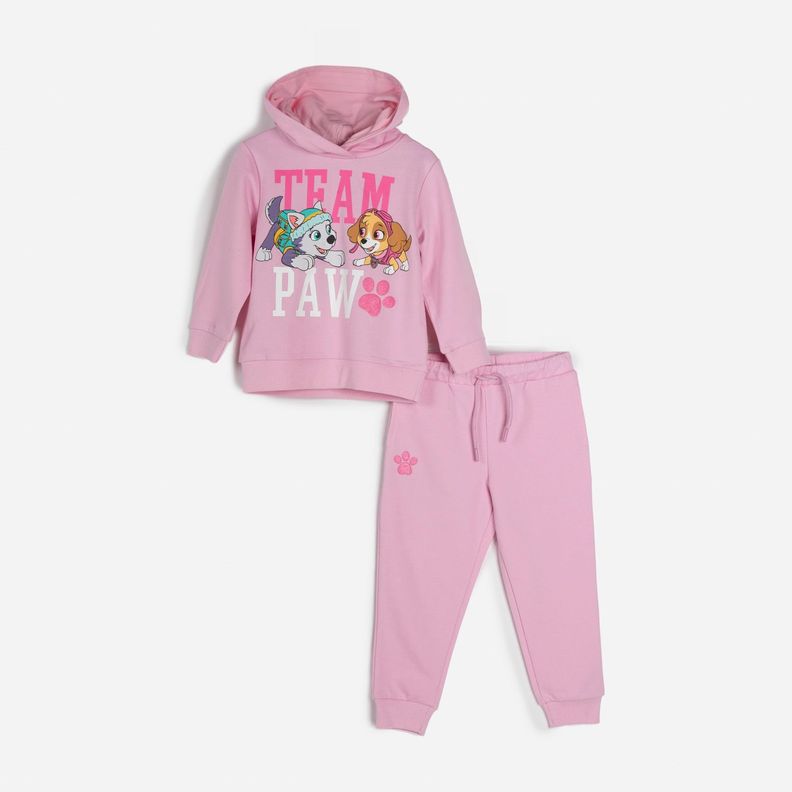 Buzo Niña  Team Skye y Everest Rosado Paw Patrol-0