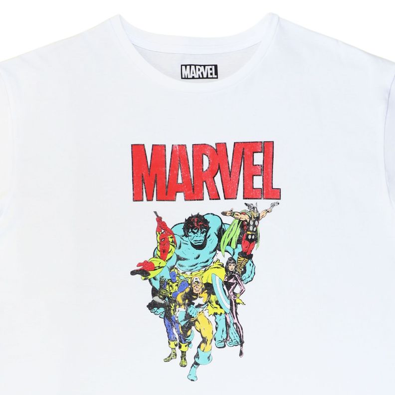 Polera Mujer Avengers Team Blanco Marvel-2
