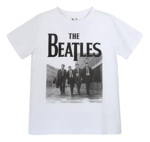 Polera Mujer Banda Blanco The Beatles-0