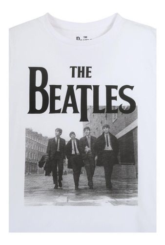 Polera Mujer Banda Blanco The Beatles-2