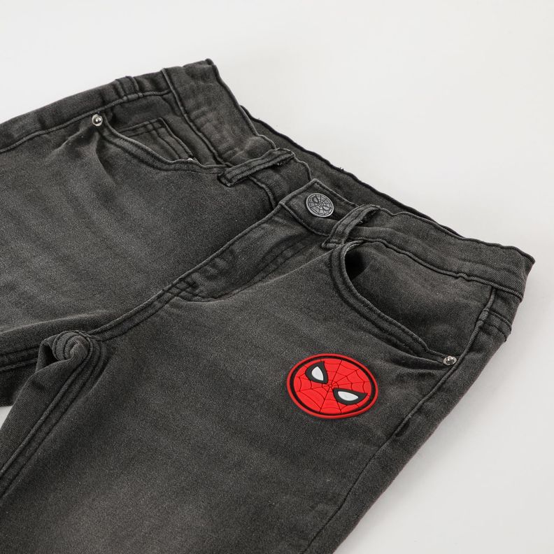 Jeans Niño Spiderman Logo Negro Marvel-3