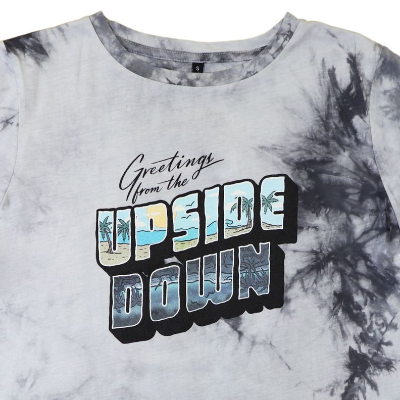 Polera Mujer Stranger Things Upside Gris Stranger Things-2