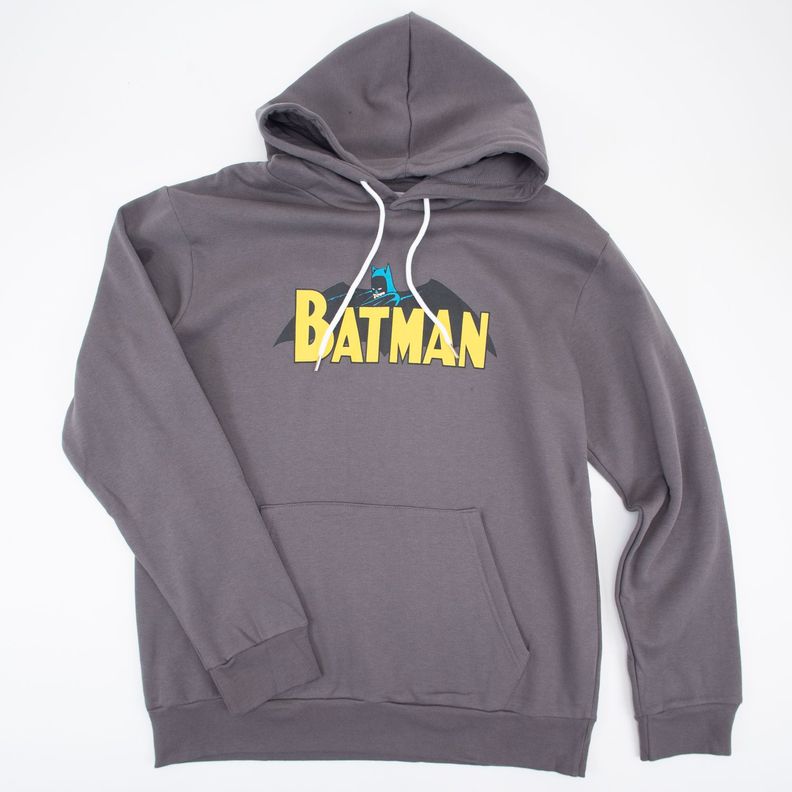 Poleron Hombre  Dc Comics Batman Gris-0