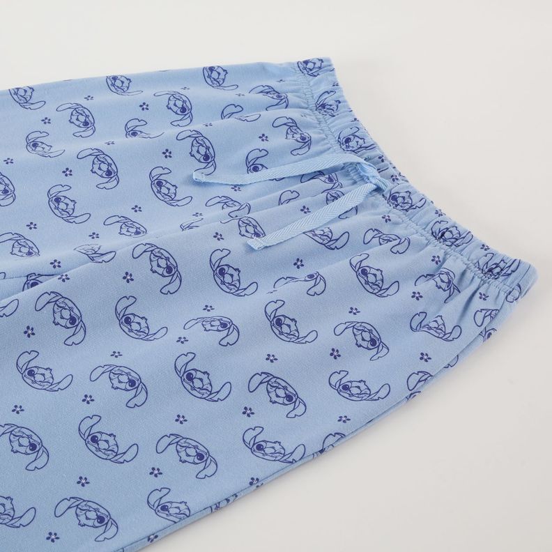 Conjunto Pijama Niña Lilo & Stitch  One Celeste Disney-4